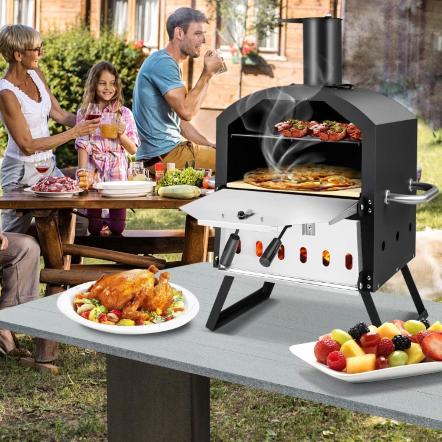BBQ pizza oven NZ — family outdoor entertaining