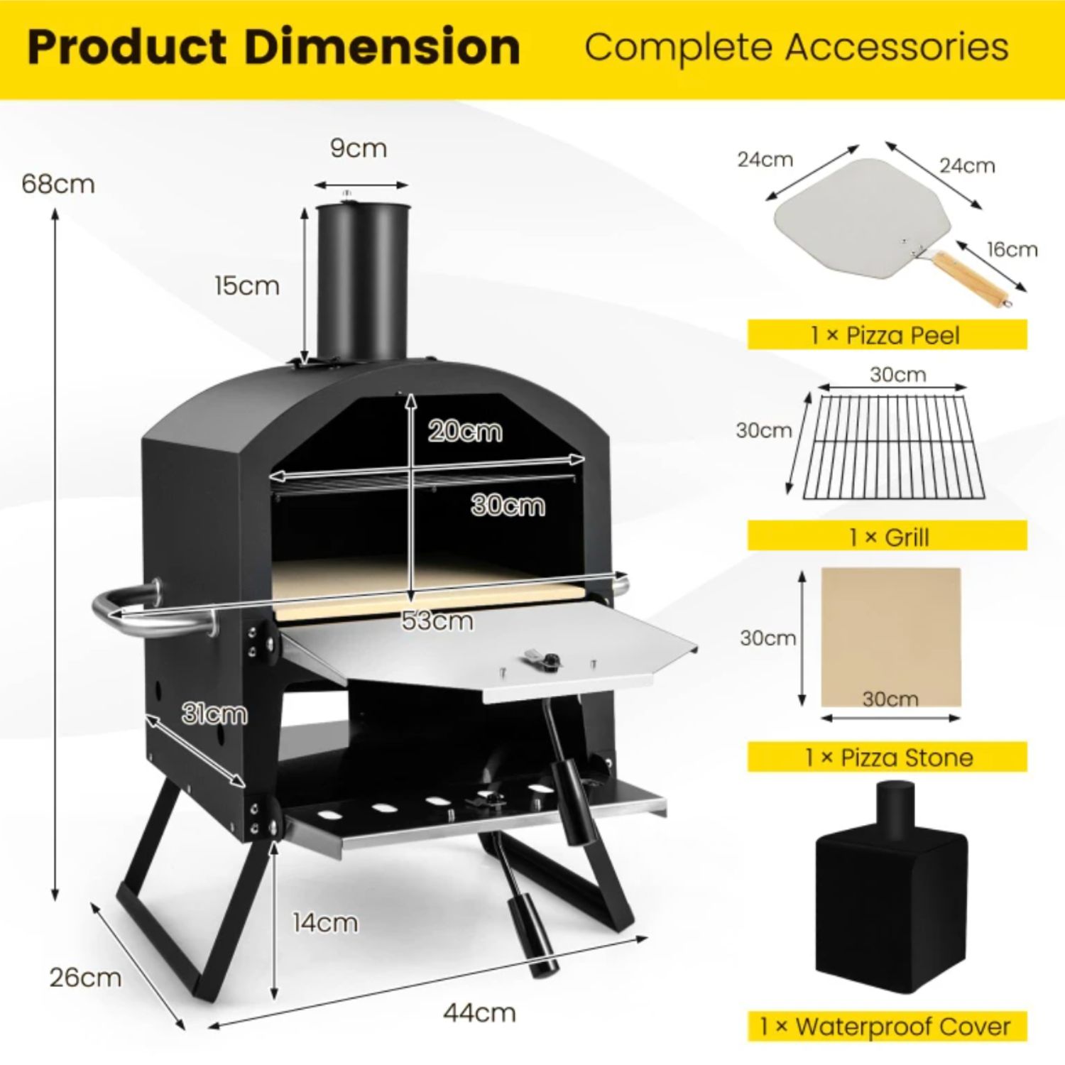 Wood fired pizza oven NZ — dimensions and accessories