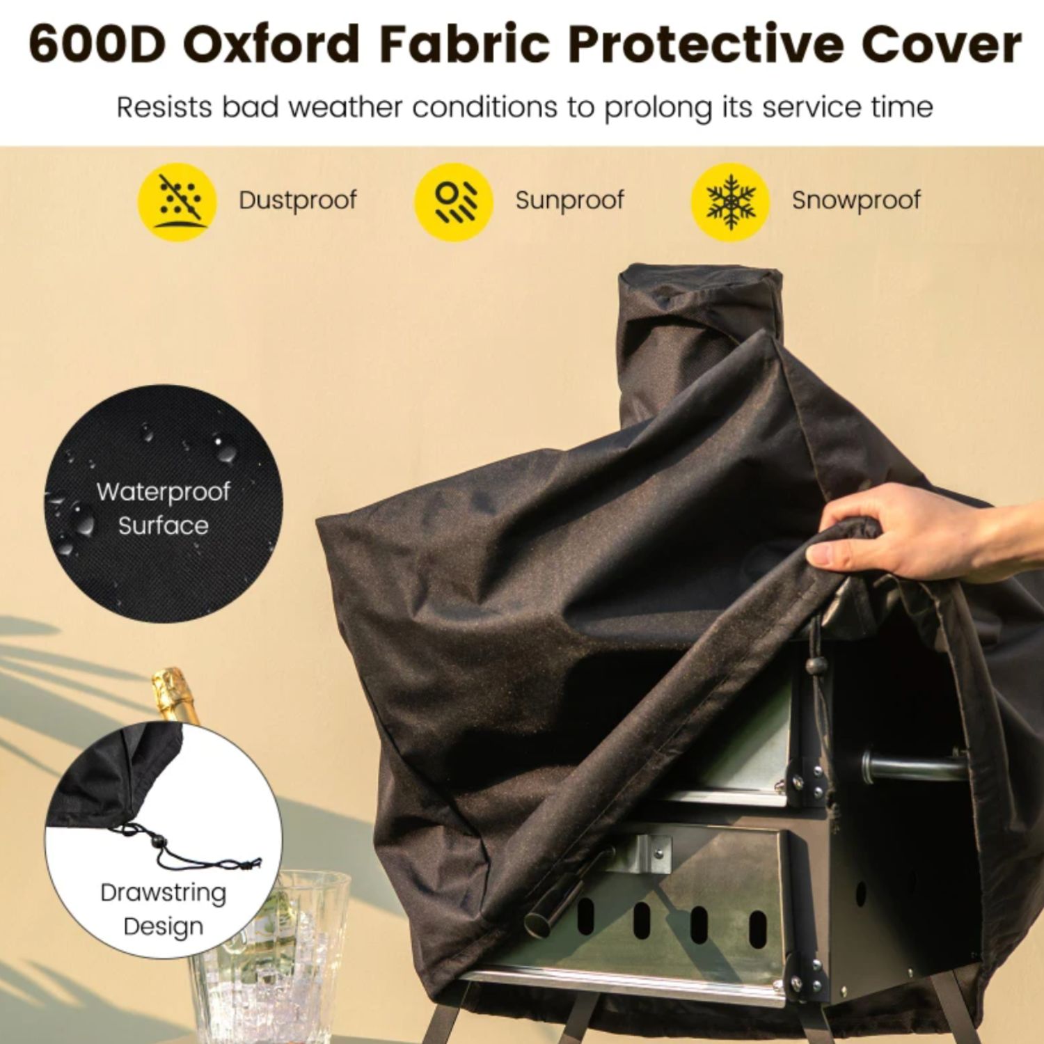 Best oven wood pizza NZ — 600D Oxford fabric waterproof cover included